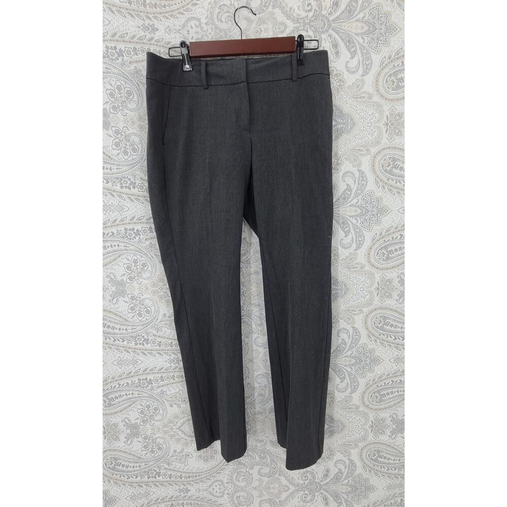 Ann Taylor Petite modern fit Charcoal gray dress straight leg Pant Size 4 Office